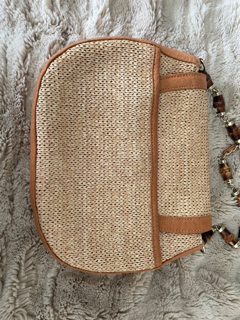 Elaine Turner leather woven crossbody purse - Picture 3 of 12